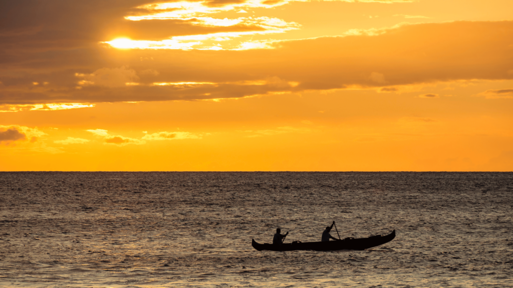 Outrigger Canoe in Kona Bay