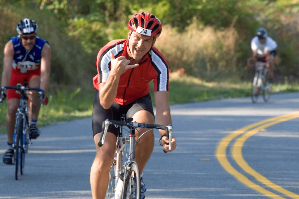 Ironman Biker on Kona Coast Hawaii